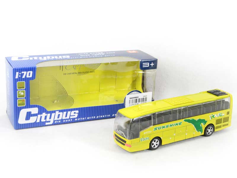 1:70 Die Cast Bus Pull Back W/L_S(4C) toys