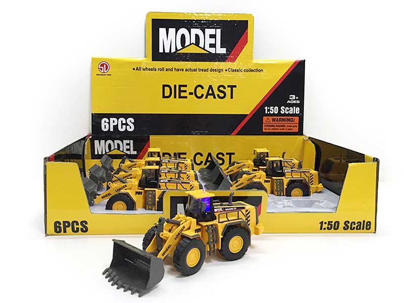 1:50 Die Cast Construction Truck Pull Back W/L_M(6in1) toys