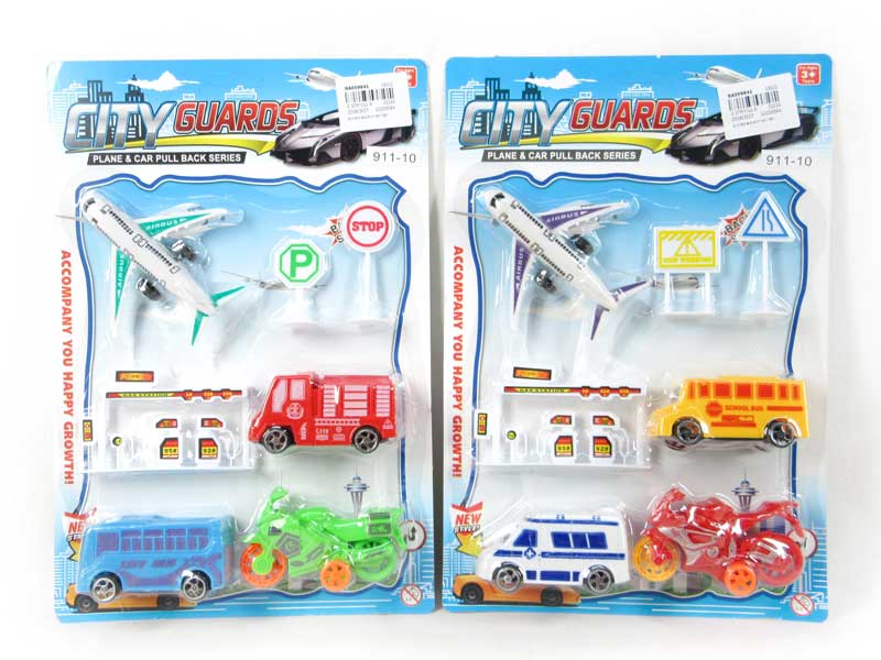Pull Back Fire Engine & Pull Back Plane(2S) toys