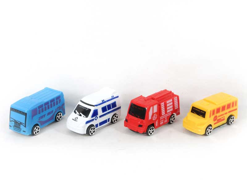 Pull Back Fire Engine & Pull Back Bus(4S) toys