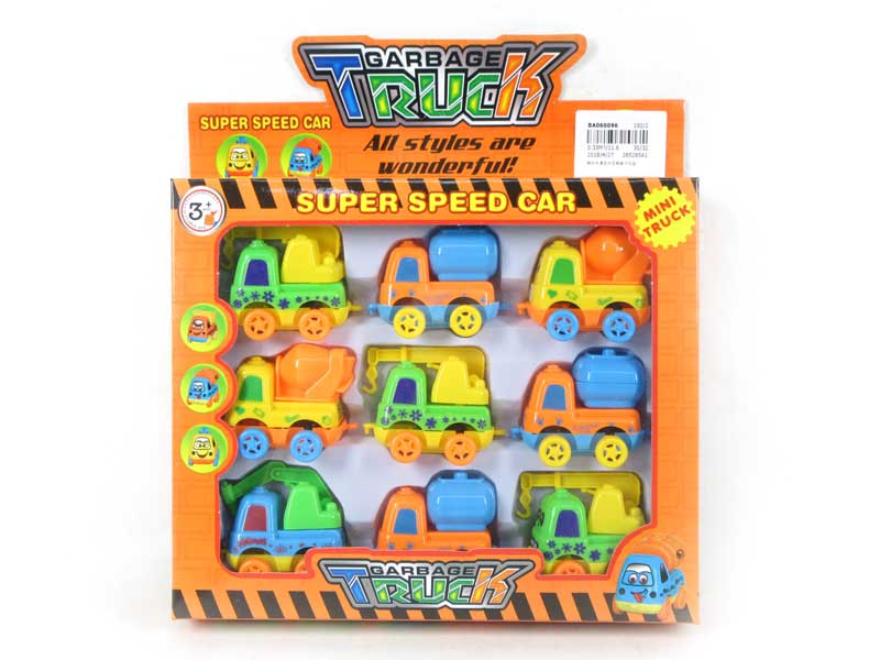 Pull Back Construction Truck(9in1) toys