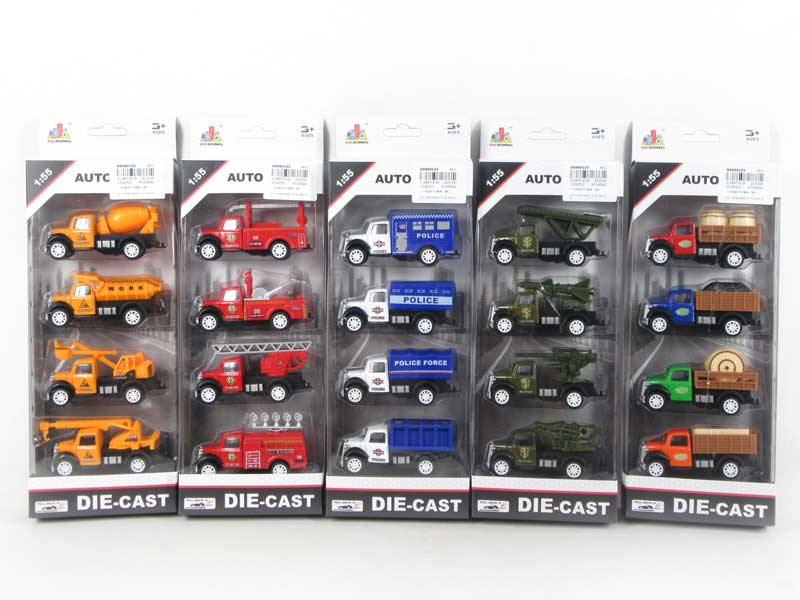 1:55 Die Cast Car Pull Back(5S) toys