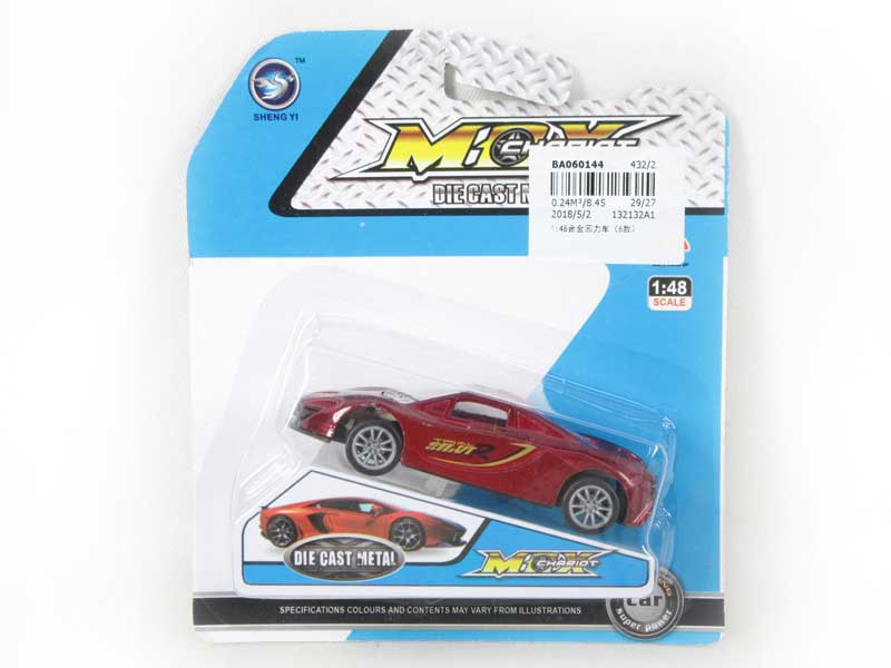 1:48 Die Cast Car Pull Back(6S) toys
