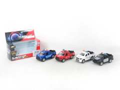 1:43 Die Cast Police Car Pull Back(4S)