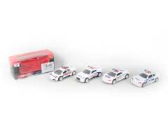 1:50 Die Cast Police Car Pull Back(4S)