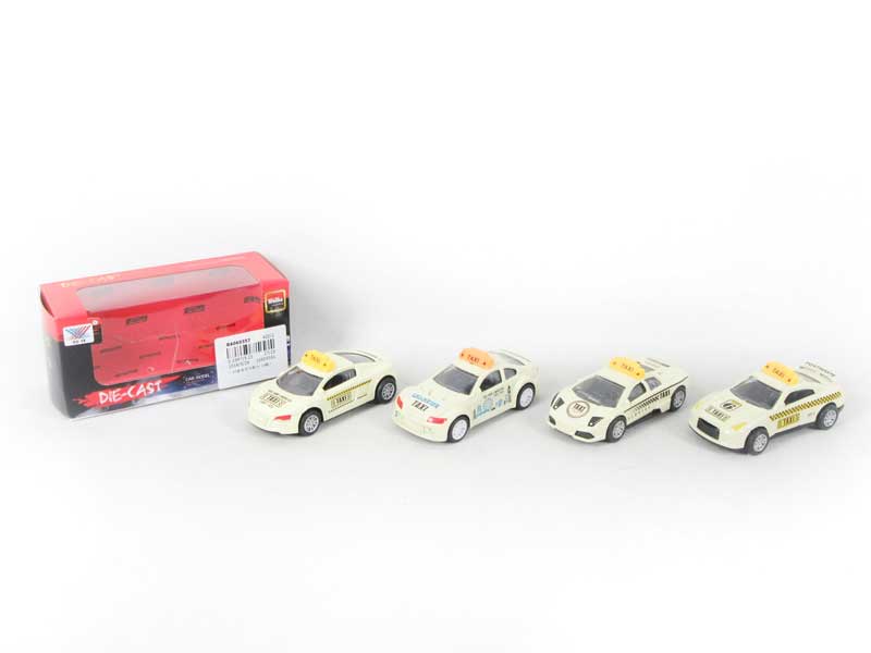 1:50 Die Cast Taxi Pull Back(4S) toys