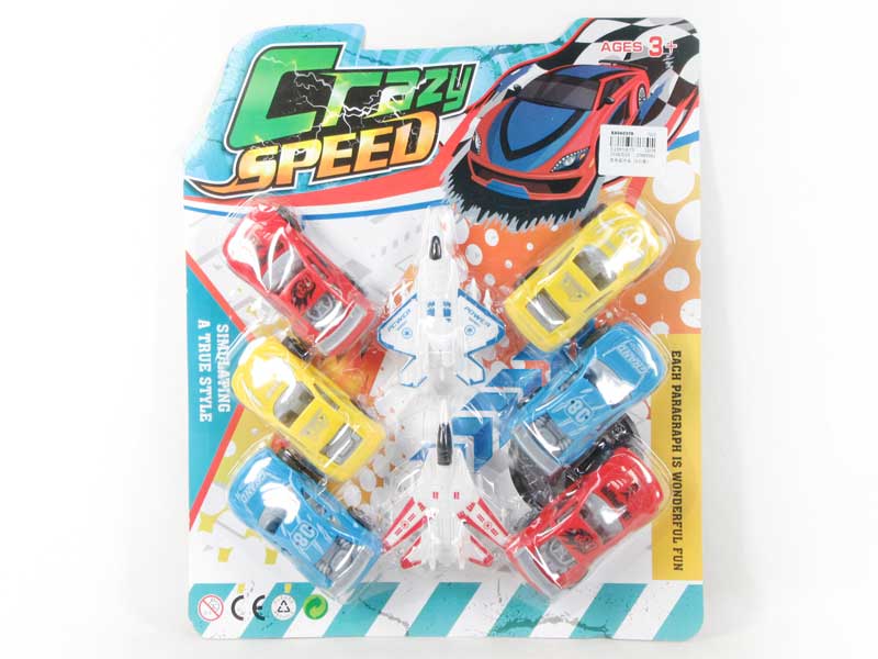Pull Back Car & Free Wheel Airplan(8in1) toys