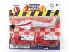 Pull Back Fire Engine & Pull Line Plane(3in1)
