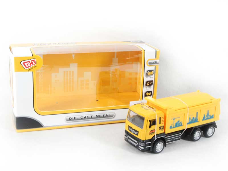 1:55 Die Cast Construction Truck Pull Back W/L_M toys
