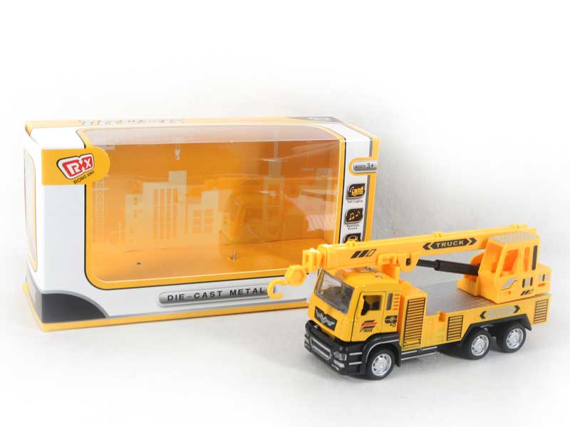 1:55 Die Cast Construction Truck Pull Back W/L_M toys