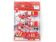 Pull Back Fire Engine & Pull Back Helicopter(6in1)