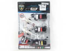 Pull Back Police Car & Pull Back Helicopter(6in1)