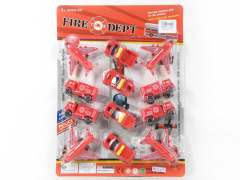 Pull Back Airplane & Pull Back Fire Engine(12in1)