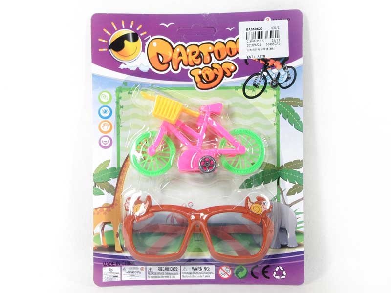 Pull Back Bike & Glasses(4C) toys