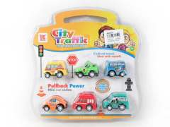 Pull Back City Traffic(6in1) toys