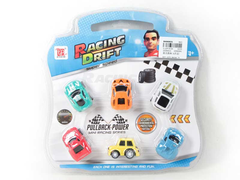 Pull Back Sports Car(6in1) toys