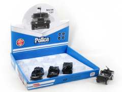 1:60 Die Cast Police Car Pull Back(12in1)