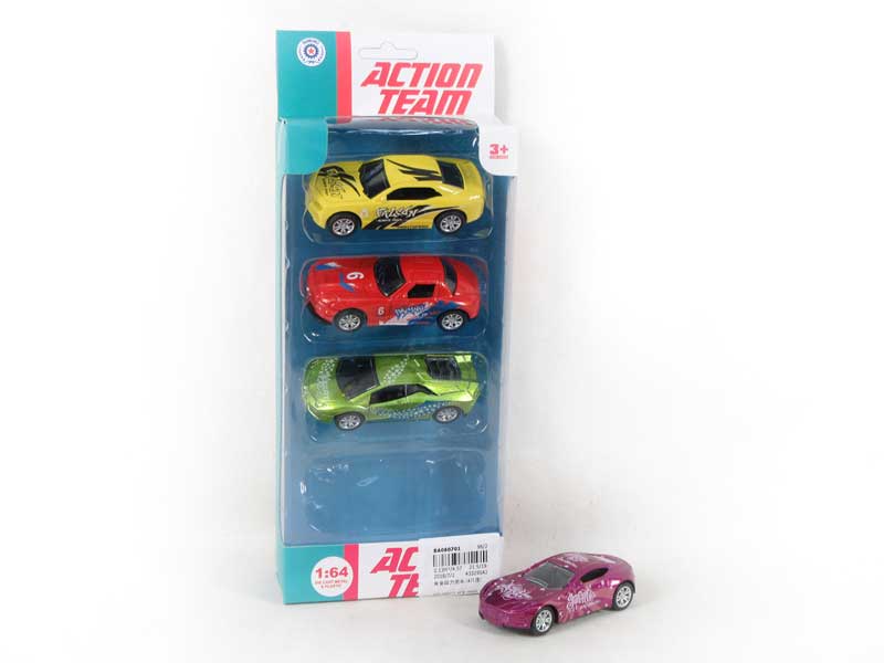 Die Cast Sports Car Pull Back(4in1) toys