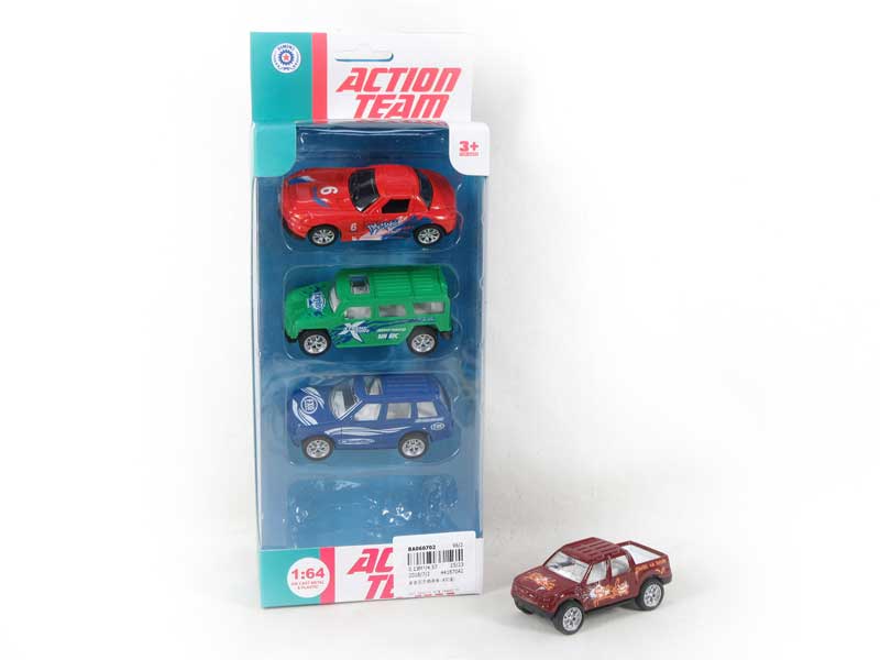 Die Cast Business Car Pull Back(4in1) toys