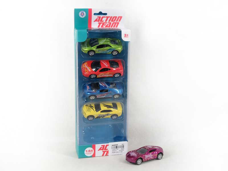 Die Cast Sports Car Pull Back(5in1) toys