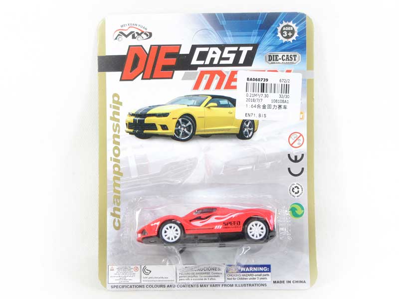 1:64 Die Cast Racing Car Pull Back toys