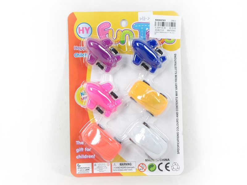 Pull Back Car & Pull Back Plane(6in1) toys