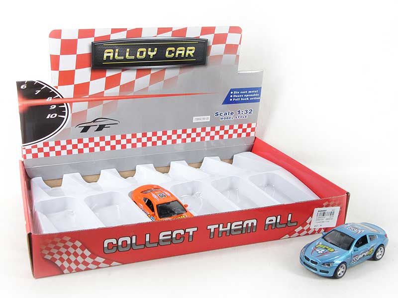 1:32 Die Cast Racing Car Pull Back(12in1) toys