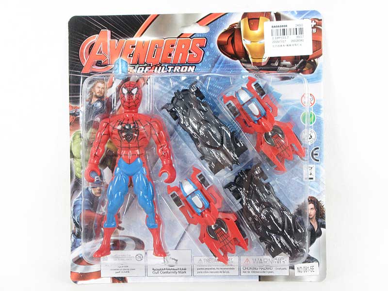 Pull Back Car & Spider Man W/L toys