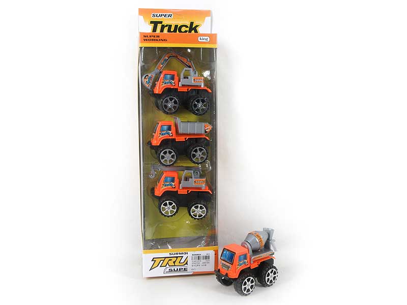 Pull Back Construction Truck(4in1) toys