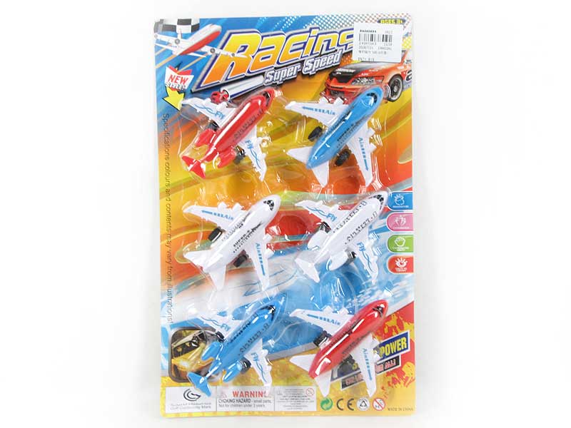 Pull Back Plane(6in1) toys