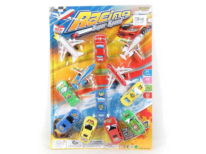 Pull Back Plane & Car(12in1) toys