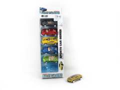 1:64 Die Cast Sports Car Pull Back(6in1)