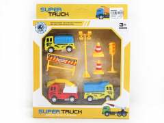 Pull Back Construction Truck & Guide(3in1)