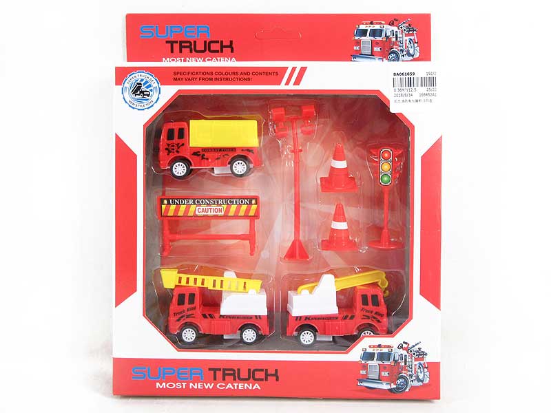 Pull Back Fire Engine & Guide(3in1) toys