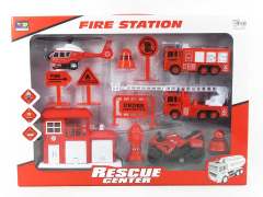 Pull Back Fire Engine Set(4in1)