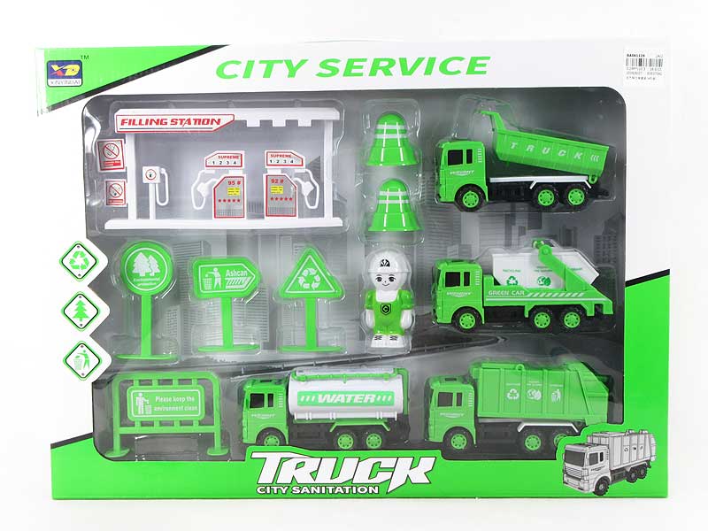 Pull Back Construction Car Set(4in1) toys