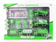 Pull Back Construction Car Set(4in1)