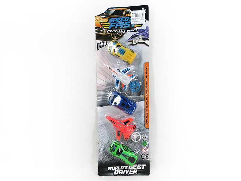 Pull Back Car & Press Plane(5in1) toys