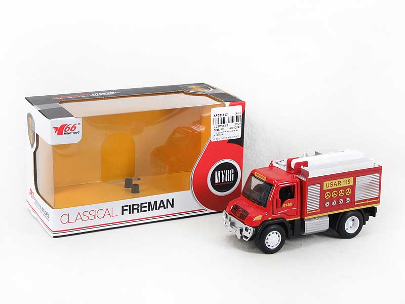 1:38 Die Cast Fire Engine Pull Back W/L_M(3S) toys