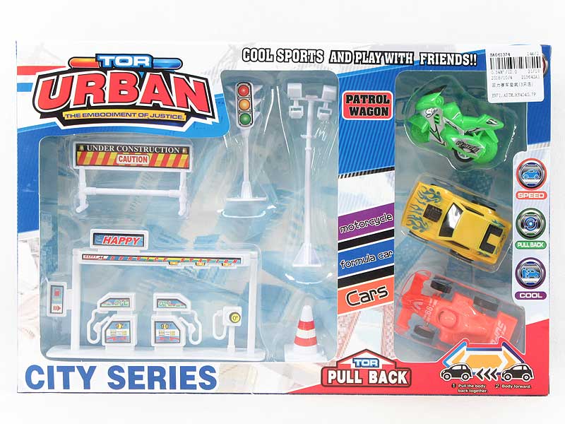 Pull Back Racing Car Set(3in1) toys