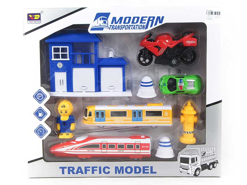 Pull Back Traffic Car Set toys