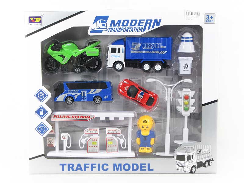 Pull Back Traffic Car Set toys
