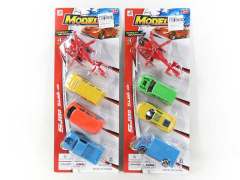 Pull Back Helicopter & Pull Back Car(4in1)