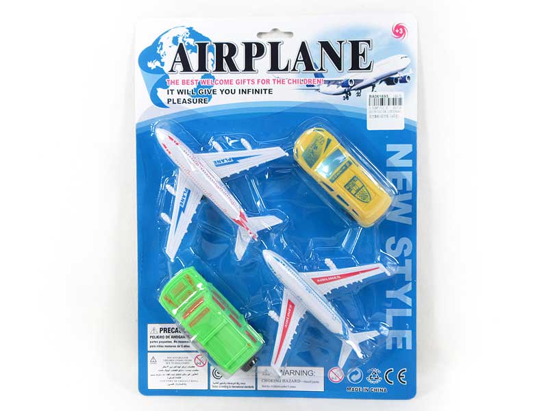 Pull Back Airplane & Pull Back Car(4in1) toys