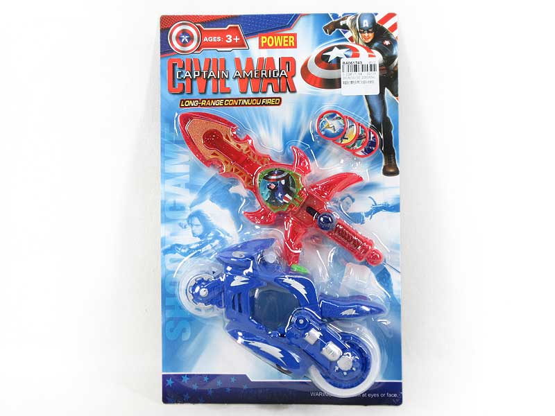 Pull Back Motorcycle W/L_M & Launching Sword toys