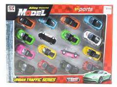 Die Cast Sports Car Pull Back(16in1)