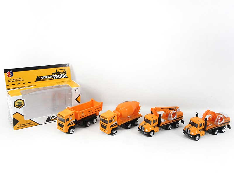 Die Cast Construction Car Pull Back(4S) toys