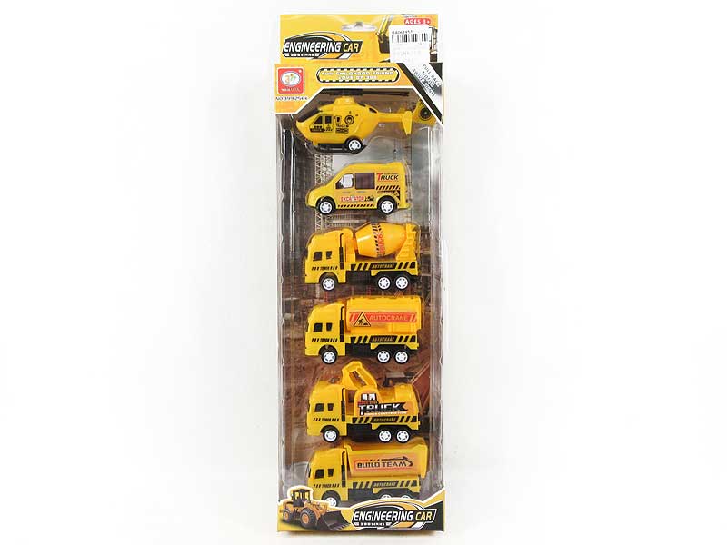 Pull Back Construction Truck(6in1) toys