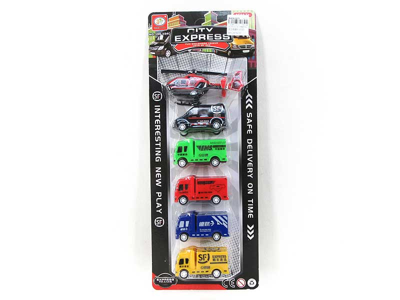 Pull Back Express Car(6in1) toys