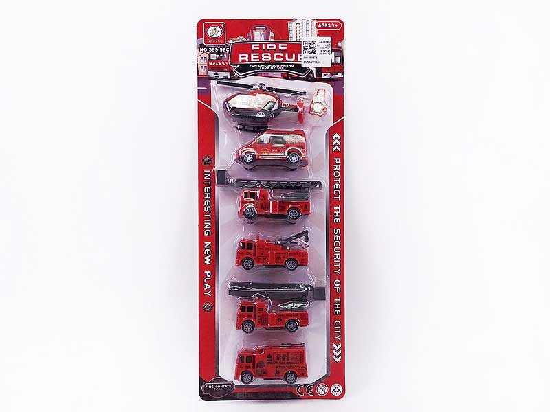 Pull Back Fire Engine(6in1) toys